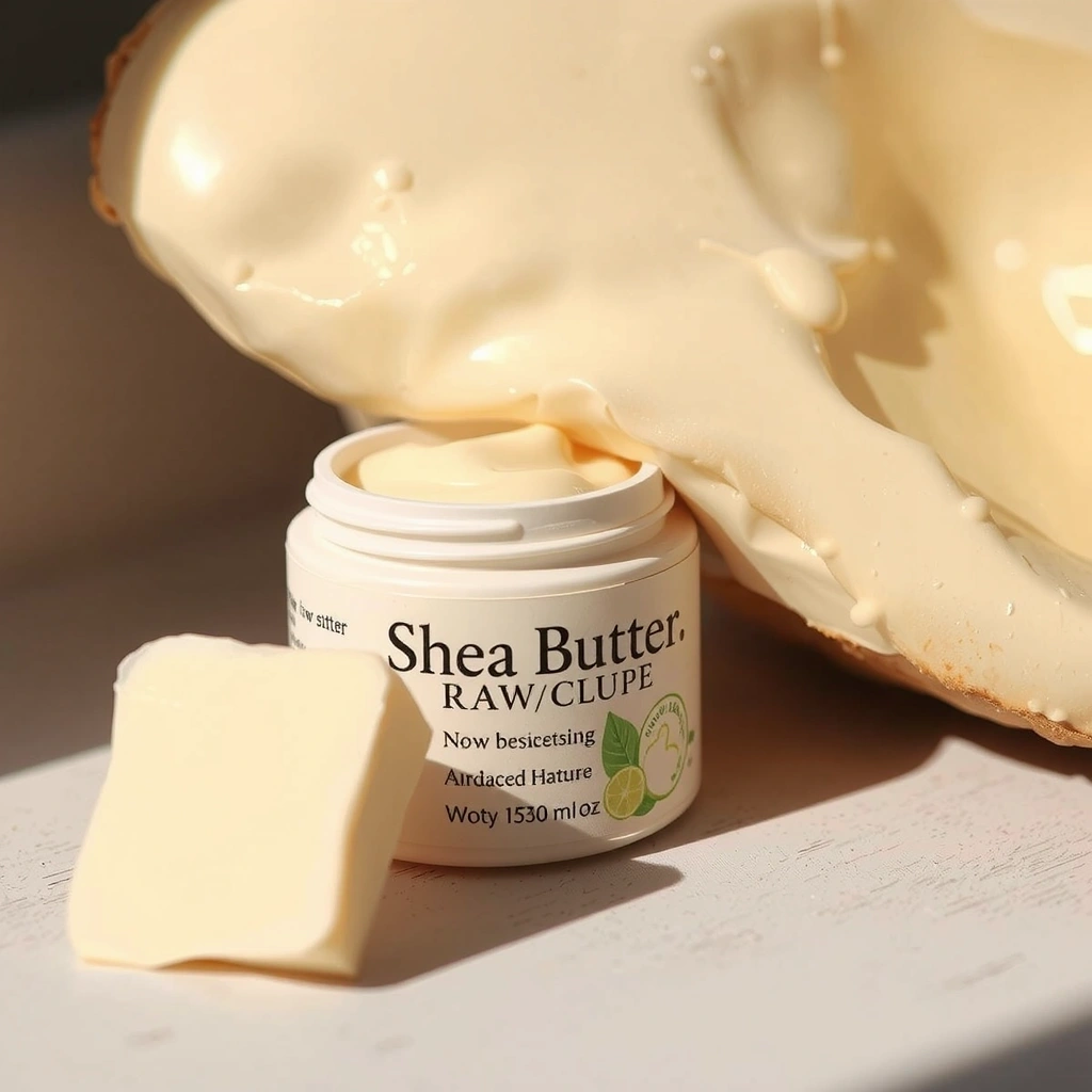 Tekstur mentega shea alami